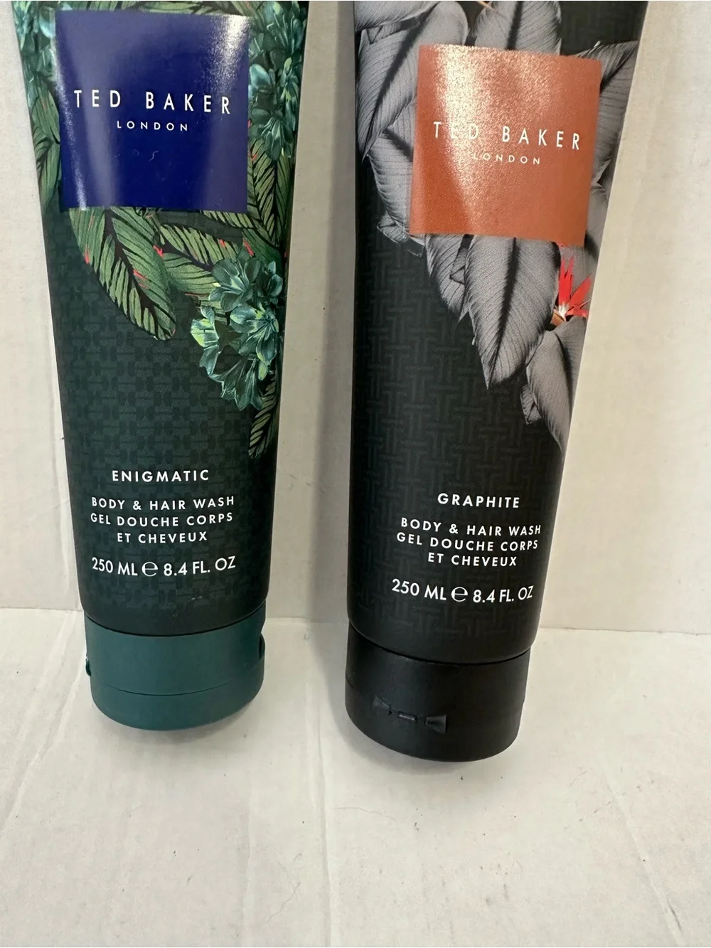 Ted Baker London Body & Hair Wash 8.4 oz Enigmatic Graphite Set of 2 New